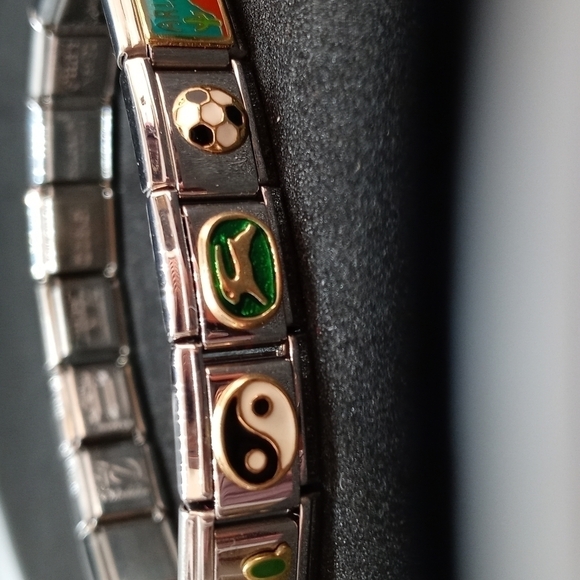 Stainless steel Charm bracelet made in Italy stretchy - Picture 4 of 13